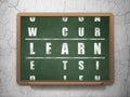 Education concept: word Learn in solving Crossword Royalty Free Stock Photo