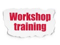 Education concept: Workshop Training on Torn Paper background Royalty Free Stock Photo