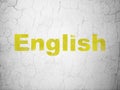 Education concept: English on wall background Royalty Free Stock Photo