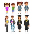 Education cute characters Royalty Free Stock Photo