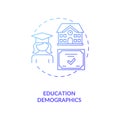 Education demographics concept icon