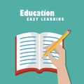 Education easy learning set icons