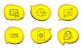 Education, File management and Target path icons set. Time sign. Quick tips, Doc with cogwheel, Business aim. Vector
