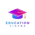Education Film Cinema , Reach the Best for University / College / Graduate / Campus logo design