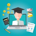 Education finance flat design concept