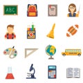 Education Flat Set Royalty Free Stock Photo
