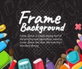 education frame background concept illustration vector design 2