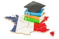 Education in France concept, 3D rendering