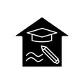 Education freedom glyph icon