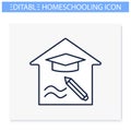 Education freedom line icon