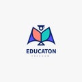 Education freedom logo icon design vector concept, book logo design, education logo design, golden logo design, books icon, educat