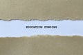 education funding on white paper