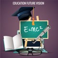 Education future vision design. Vector illustration decorative design