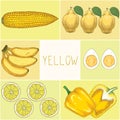 Education Game. Yellow Food