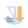 Education, Geometrical, Tools Abstract Flat Color Icon Template