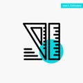 Education, Geometrical, Tools turquoise highlight circle point Vector icon