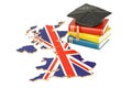 Education in Great Britain concept, 3D rendering Royalty Free Stock Photo