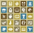 Education icons Royalty Free Stock Photo