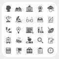 Education icons set Royalty Free Stock Photo