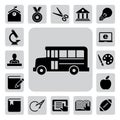 Education icons set. Illustration Royalty Free Stock Photo