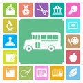 Education icons set. Illustration Royalty Free Stock Photo