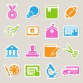 Education icons set. Illustration. Royalty Free Stock Photo