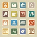 Education icons set. Illustration. Royalty Free Stock Photo
