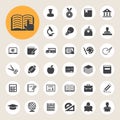 Education icons set. Illustration Royalty Free Stock Photo