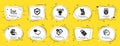 Education icons set. Included icon as Chat message, Messenger mail, Microscope signs. Vector