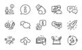 Education icons set. Included icon as Flash memory, Creativity concept, Correct answer. Vector Royalty Free Stock Photo
