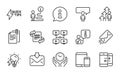 Education icons set. Included icon as Marketing, Phone communication, Mobile devices. Vector