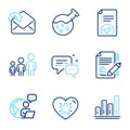 Education icons set. Included icon as Receive mail, Ranking star, Business hierarchy signs. Vector