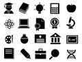 Education icons set.Vector illustration of education icons Royalty Free Stock Photo