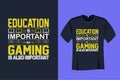 Education is Important but Gaming is also Important T Shirt Royalty Free Stock Photo