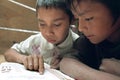 Education for indigenous Guatemalan boys, reading