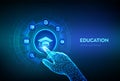 Education. Innovative online e-learning and internet technology concept. Webinar, knowledge, online training courses. Skill Royalty Free Stock Photo