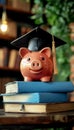 Education Investment and Tuition Fee Planning Smart Saving for College with Books and Resources Royalty Free Stock Photo