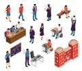 Education Isometric Set Royalty Free Stock Photo