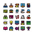 Education & knowledge icon pack_3 Royalty Free Stock Photo