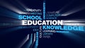 Education knowledge school university studying people success academic book college student animated word cloud