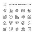 Education and learning vector linear icons. Isolated collection of educational icons for websites. Vector symbol set of Royalty Free Stock Photo