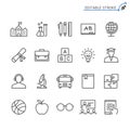 Education outline icon set