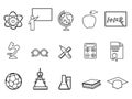 Education linear icon set