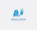 education logo creative concept digital school digital pixel design vector Royalty Free Stock Photo
