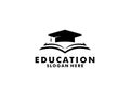 Education logo design template, suitable for academy, School, Graduation, Learning, Writer and other