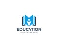 Education logo template. Student learning vector design