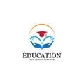 Education Logo Template vector Royalty Free Stock Photo