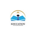 Education Logo Template vector Royalty Free Stock Photo