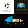 Education logo ,  vector flat icon for apps educational or website. Royalty Free Stock Photo