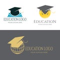 Education logo ,  vector flat icon for apps educational or website Royalty Free Stock Photo